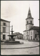 Photo  Vue De Cirey-sur-Vezouze, La Place Du Marché Et L'Église, Fontaine & Rot Kreuz Sammelstelle, 1.WK  - Oorlog, Militair