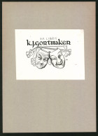 Exlibris K. J. Gortmaker, Masken Aus Dem Theater  - Bookplates