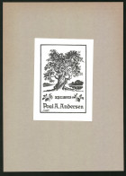 Exlibris Poul A. Anderesen, Baum Mit See  - Bookplates