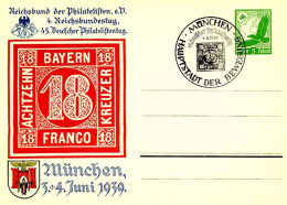 3.Reich Privat-Ganzsache 1939 PP142 SST München   (0337 - Other & Unclassified