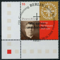 BRD BUND 2008 Nr 2697 ESST Zentrisch Gestempelt ECKE-ULI X8487DE - Used Stamps