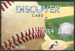 USA 2008, Discover Card Advertising Card - Baseball, Unused - Publicité