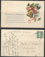 Christmas Greetings Postcard, 906  - Other & Unclassified
