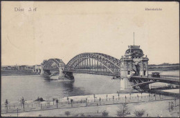 AK Düsseldorf Rheinbrücke Und Rhein 1908    (12555 - Autres & Non Classés