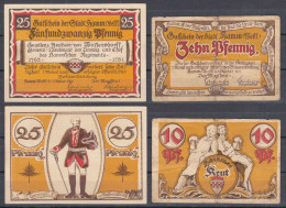 Westfalen - Hamm 10 + 25 Pfg.1921 Notgeld General Von Wolfersdorff    (30318 - Sonstige & Ohne Zuordnung