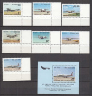 USBEKISTAN - UZBEKISTAN 1995 Mi.77-83 + Block 8 Flugzeuge ** MNH ER   (31264 - Ouzbékistan