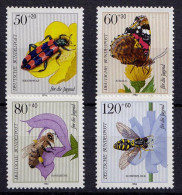 Germany BRD 1984 Mi 1202-05 ** MNH Bestäubungsinsekten - Pollinating Insects - Sonstige & Ohne Zuordnung