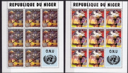 Niger 1996, ONU, Satellite, 2sheetlet - ONU