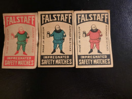3 Matchbox Labels Falstaff - 3 Etiquettes D'allumettes - Matchbox Labels