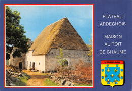 07-PAYSAGE  ARDECHOIS-MAISON AU TOIT DE CHAUME-N°2826-B/0023 - Autres & Non Classés