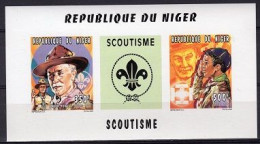 Niger 1996, Scout, 2val In BF IMPERFORATED - Unused Stamps