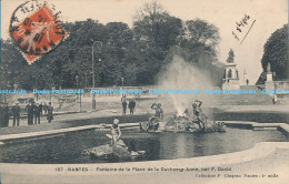 R172393 Nantes. Fontaine De La Place De La Duchesse Anne Par F. David. 1914 - Welt