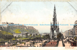 R173327 Castle And Scott Monument. Edinburgh. 1904 - Welt