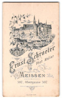 Fotografie Ernst Schroeter, Meissen, Obergasse 597, Ansicht Meissen, Blick Zum Schloss  - Luoghi