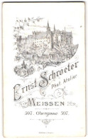 Fotografie Ernst Schroeter, Meissen, Obergasse 597, Ansicht Meissen, Ortsteil Mit Blick Zum Schloss  - Lieux