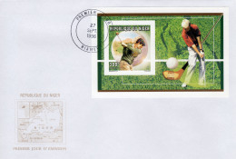 Niger 1996, Sport, Golf, BF In FDC IMPERFORATED - Golf