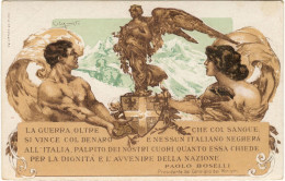 PRESTITO NAZIONALE LA GUERRA, OLTRE CHE COL SANGUE, SI VINCE COL DENARO… CREDITO ITALIANO - ILLUSTRATORE CODOGNATO NUOVA - 1900-1949