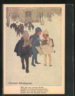 Künstler-AK Brynolf Wennerberg: Deutsche Schuljugend, Kriegsanleihe  - War 1914-18