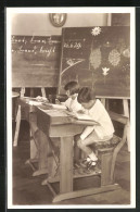 AK Prinz Heinrich Und Prinzessin Irmgard In Der Schule, Kinder Des Kronprinzen Rupprecht Von Bayern  - Familles Royales