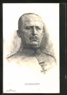 Künstler-AK Generalleutnant Erich Von Ludendorff Im Portrait  - Personnages Historiques