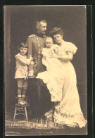 AK K. K. H. Prinz Und Prinzessin Rupprecht Von Bayern Mit Kindern  - Familles Royales