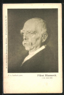 AK Fürst Otto Von Bismarck Im Portrait, Gest. 1898  - Personnages Historiques
