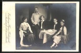 AK Erzherzog Franz Ferdinand Von Österreich D`Este Mit Familie  - Königshäuser