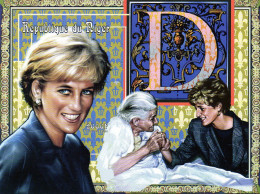 Niger 1997, Diana And Old Woman, BF IMPERFORATED - Familles Royales