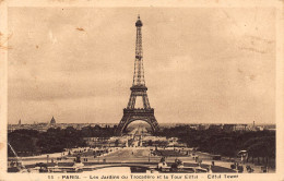 75 - PARIS - Les Jardins Du Trocadéro Et La Tour Eiffel - Tour Eiffel