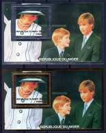 Niger 1997, Diana And Sons, BF SILVER +BF GOLD - Familles Royales