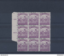 1918 Fiume, N° 9f , 15f. Violetto , Mietitore E Veduta , Soprastampa Fortemente - Other & Unclassified