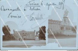 Ce54 Cartolina Fotografica  Torino Citta' 1907 Piemonte - Other & Unclassified