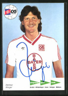 AK Fussballmannschaft Des FC Bayer Uerdingen 05, Saison 1986 /87, Dietmar Klinger, Autograph  - Football