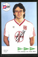 AK Fussballmannschaft Des FC Bayer Uerdingen 05, Saison 1986 /87, Matthias Herget, Autograph  - Football