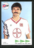 AK Fussballmannschaft Des FC Bayer Uerdingen 05, Saison 1986 /87, Ludger Van De Loo, Autograph  - Fussball