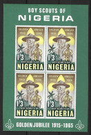 NIGERIA.....QUEEN ELIZABETH II...(1952-22.)....." 1965.."....SCOUTS......MINI SHEET.........MNH. - Unused Stamps