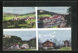 AK Wartberg, Villa Bührlen, Ruine Liehtenegg, Eisenwerke Vogel U. Noot  - Other & Unclassified