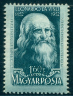 1952 Vinci,Leonardo Da Vinci,500th Birth Anniv.,Hungary,1253,MNH - Sonstige & Ohne Zuordnung