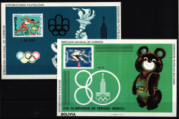 Bolivien Block 92 + 93 Postfrisch Olympia 1980 Moskau #KE678 - Bolivien