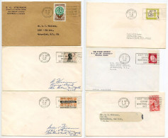 Canada 1961-67 6 Covers; Montreal, Quebec To New York; Mix Of Stamps & Slogan Cancels - Covers & Documents