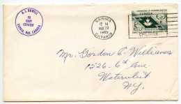 Canada 1965 Cover; Sarnia, Ontario To Watervliet, New York; 5c. International Co-Operation Year Stamp; Slogan Cancel - Lettres & Documents