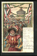 Künstler-AK Nürnberg, Turnfest 1903, Die Nürnberger Schnepperschützten  - Sonstige & Ohne Zuordnung