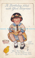 R171878 A Birthday Filled With Glad Surprises. A Girl With Chick. National. 1926 - Welt