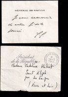 Carte + Enveloppe 1964 Présidence De La République (GENERAL DE GAULLE ) Autographe Signature  ((Juin 2024 75) - Politisch Und Militärisch