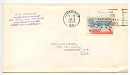 Canada 1969 Cover; Vancouver, British Columbia To Watervliet, New York; 5c. Expo 67 Stamp; Slogan Cancel - Lettres & Documents