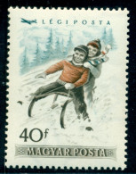 1955 Two Kids On Sleigh,sled Race,Rodeln,European Championships,Hungary,1409,MNH - Other & Unclassified