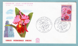 FDC FRANCE 1967 -  Floralies Internationales D'Orléans YT 1528 - 45  Orléans - 1960-1969