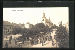 AK Drahotus, Soldaten Gegen Kirche  - Tchéquie