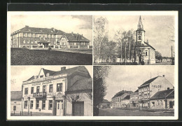 AK Brodek, Rolnicka Zalozna, Kirche, Ortspartie  - Tchéquie