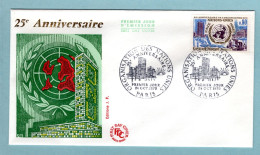 FDC France 1970 - 25è Anniversaire De L'Organisation Des Nations Unies ONU - YT 1658 - Paris - 1970-1979